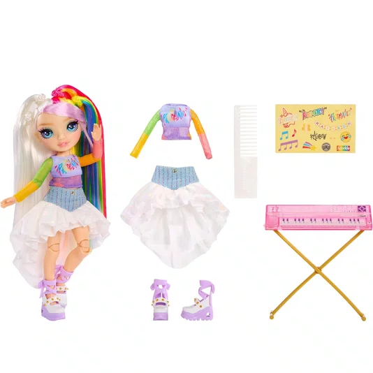 Boneca Rainbow High Jr Rock Band Amaya Raine MGA Entertainment