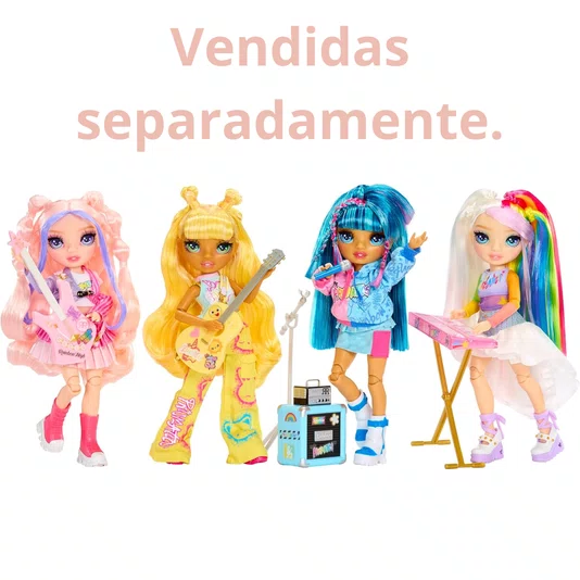 Boneca Rainbow High Jr Rock Band Skyler Bradshaw Blue 9 MGA Entertainment