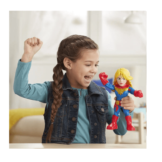 Boneco Articulado Capitã Marvel Super Hero Adventures Hasbro 