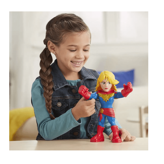 Boneco Articulado Capitã Marvel Super Hero Adventures Hasbro 