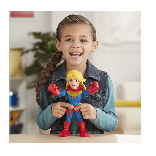Boneco Articulado Capitã Marvel Super Hero Adventures Hasbro 