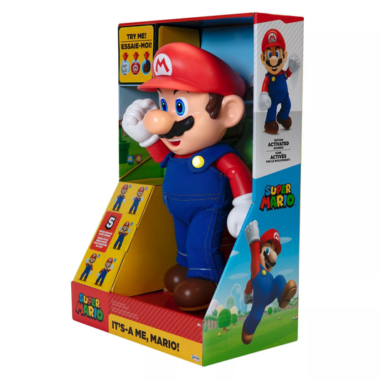 Boneco Articulado com Som Super Mario Nintendo Candide