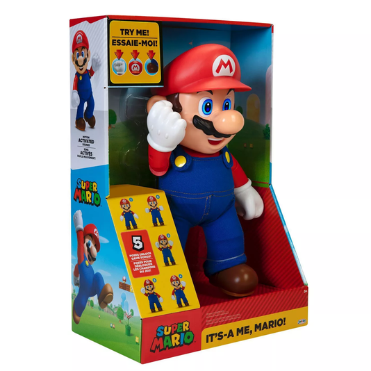Boneco Articulado com Som Super Mario Nintendo Candide