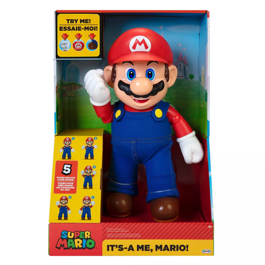 Boneco Articulado com Som Super Mario Nintendo Candide