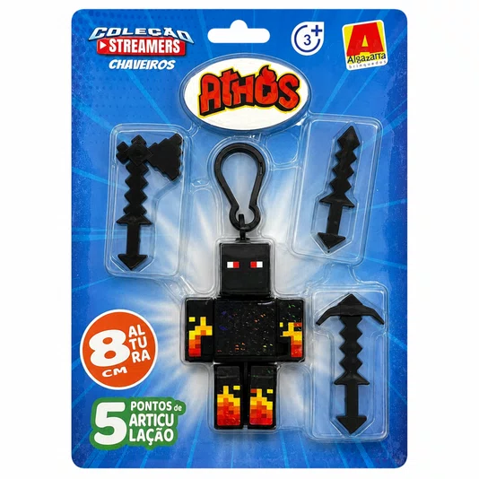 Boneco Athos Chaveiro 8 cm com Ferramentas Algazarra