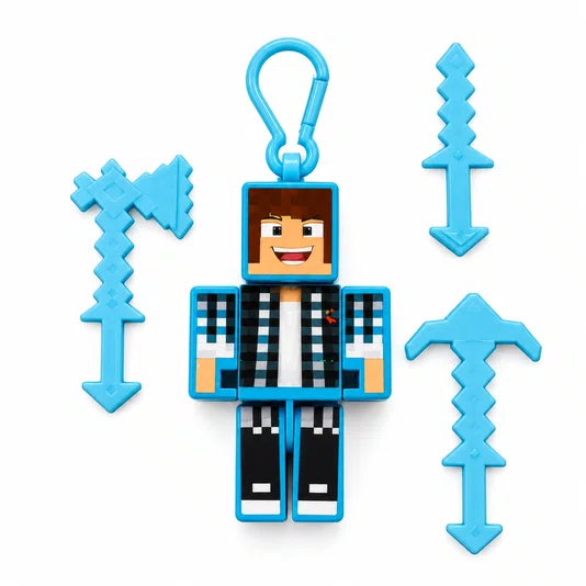 Boneco Authentic Games Chaveiro 8 cm com Ferramentas Algazarra