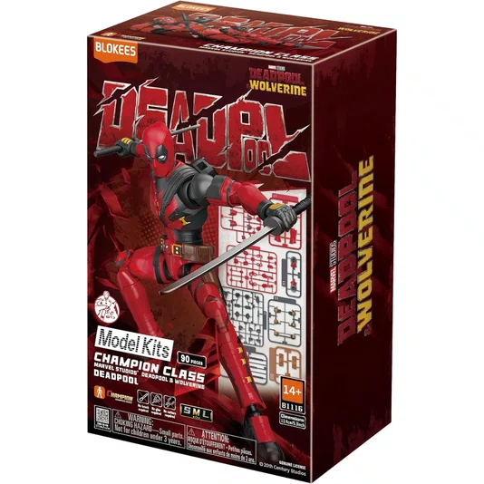Boneco Deadpool Champion Class Marvel Studios Blokees Polibrinq