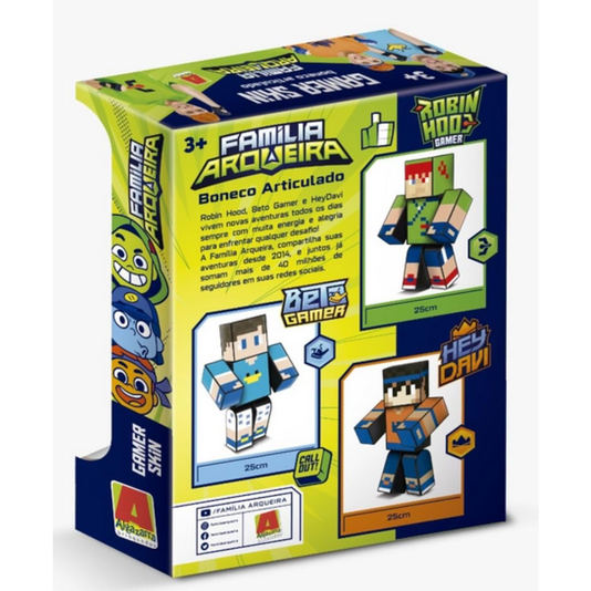 Boneco Família Arqueira Beto Gamer 25cm Algazarra
