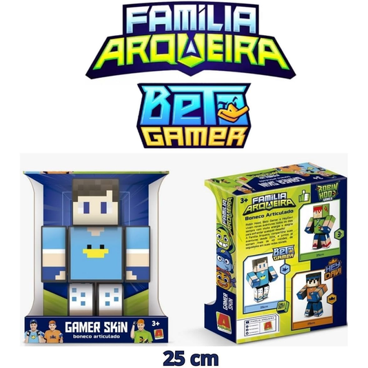 Boneco Família Arqueira Beto Gamer 25cm Algazarra
