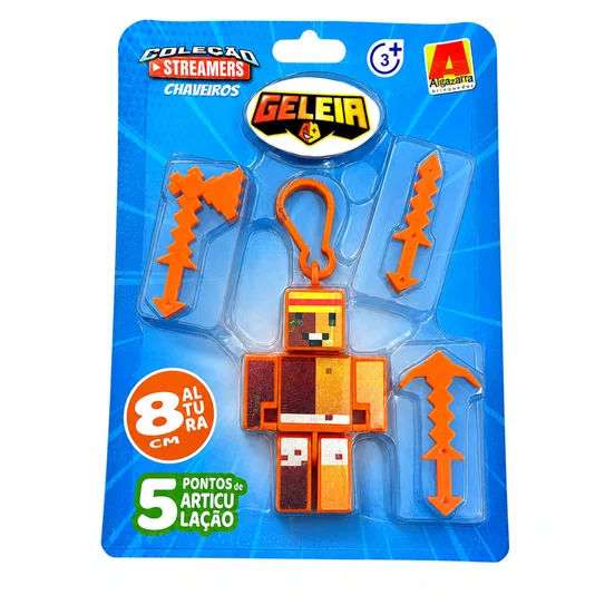 Boneco Geleia Chaveiro 8 cm com Ferramentas Algazarra