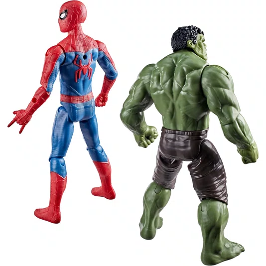 Boneco Homem Aranha e Hulk Marvel Studios Um Novo Dia Hasbro