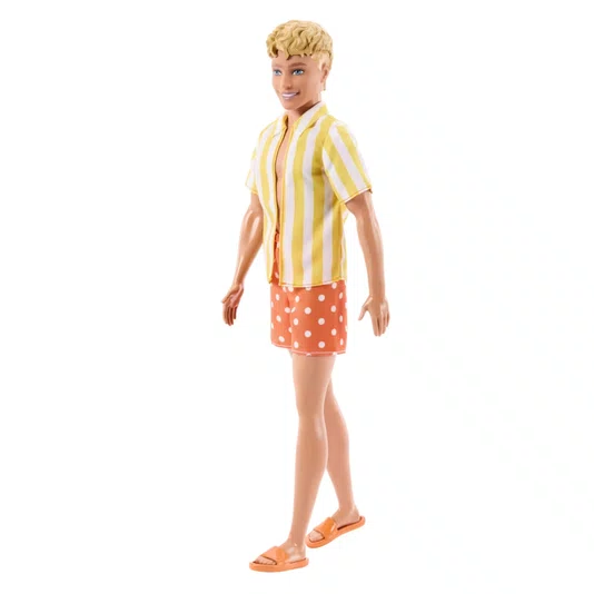Boneco Ken Fashionista Loiro com Camisa Listrada #252 Mattel