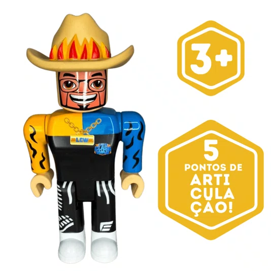 Boneco Luan Clash War Creativeblox 20 cm Algazarra