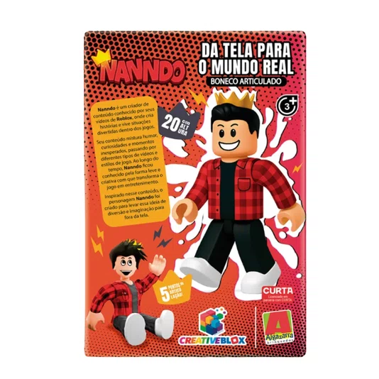 Boneco Nanndo Creativeblox 20 cm Algazarra