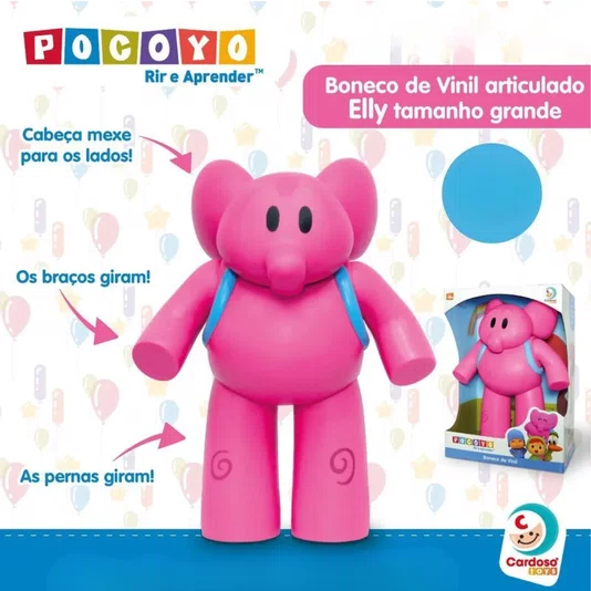 Boneco Pocoyo de Vinil Elly 28 cm Cardoso