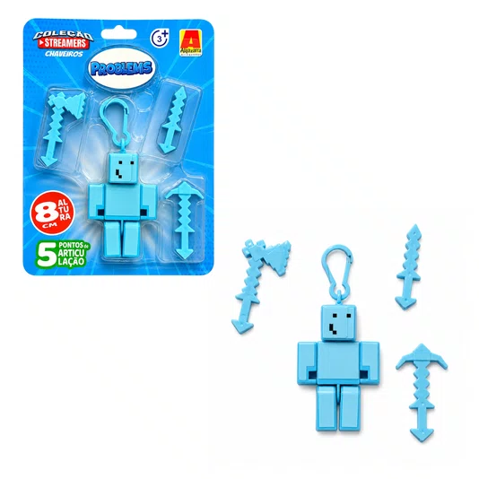 Boneco Problems Chaveiro 8 cm com Ferramentas Algazarra