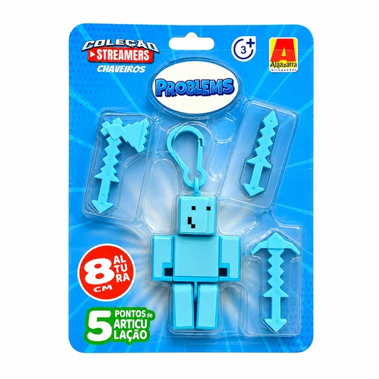 Boneco Problems Chaveiro 8 cm com Ferramentas Algazarra