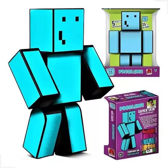 Boneco Problems Gamer Skin Turma do Problems 35 cm Algazarra