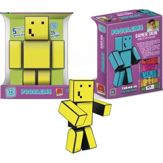 Boneco Própolis Problems Gamer Skin Turma do Problems 35 cm Algazarra