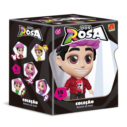 Boneco Robson em Vinil Dos Rosa 15 cm Algazarra