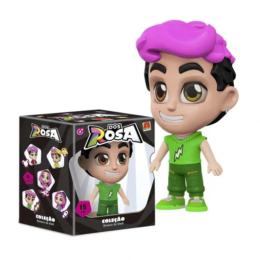 Boneco Void em Vinil Dos Rosa 15 cm Algazarra