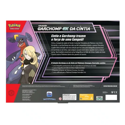 Box Pokémon Coleção Garchomp Ex Da Cíntia 63 Cartas Copag 