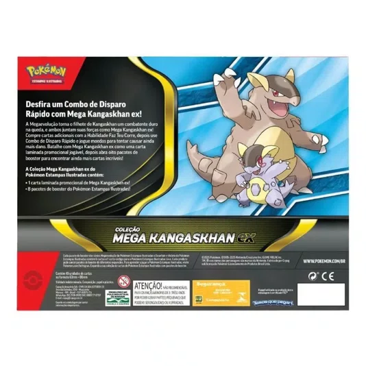 Box Pokémon Coleção Kangaskhan Ex 49 Cartas Copag 