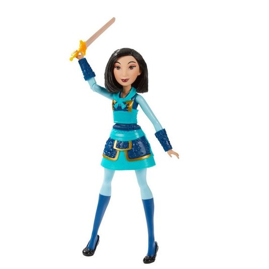 Boneca Princesas Disney Mulan Guerreira Hasbro 