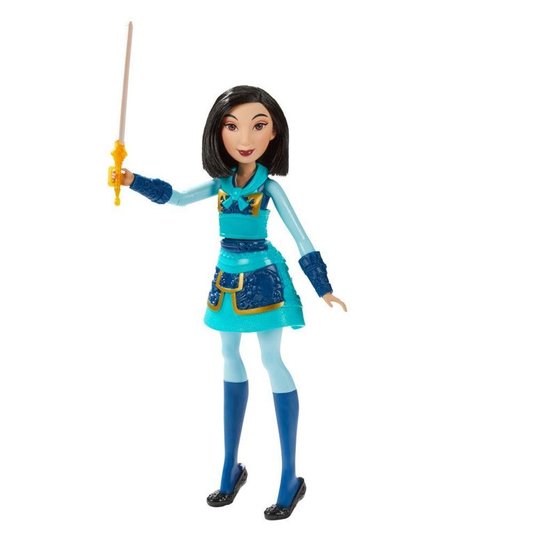 Boneca Princesas Disney Mulan Guerreira Hasbro 