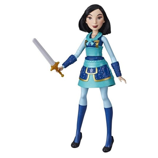 Boneca Princesas Disney Mulan Guerreira Hasbro 