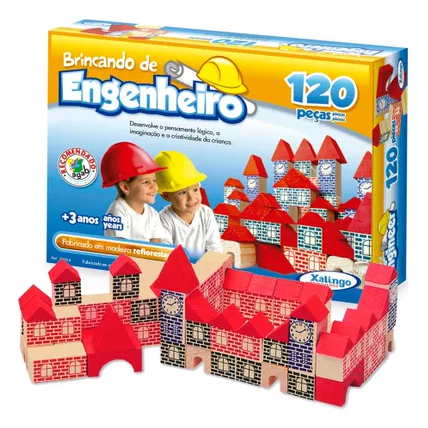 Brincando de Engenheiro 120 Peças Xalingo