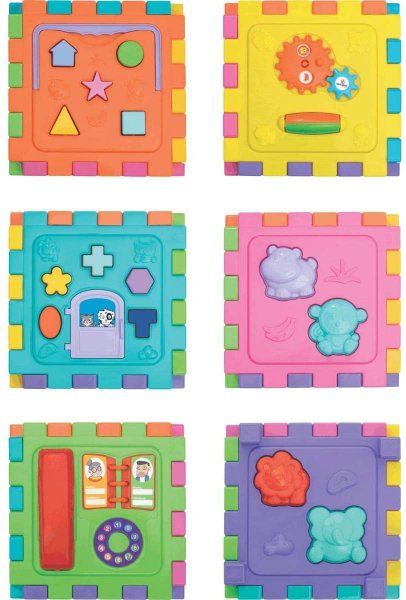 Brinquedo Educativo Cubo Didático Grande Mercotoys Brinquedos
