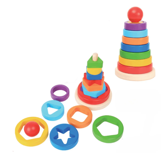Brinquedo Montessori Torre Multi Encaixe Educa Play Polibrinq 