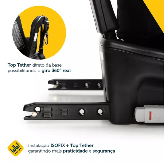 Cadeira para Auto I-NXT 360° Black Urban 0-36kg Dorel