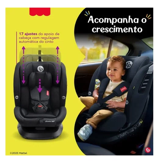 Cadeira Para Auto Phoenix 360° Isize 40-150cm Fisher Price Mattel 