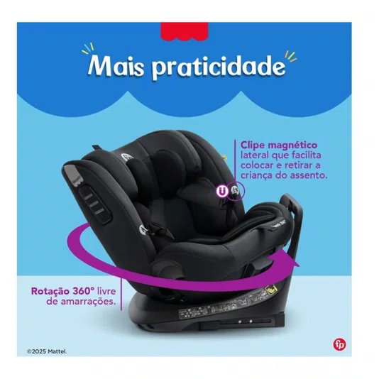 Cadeira Para Auto Phoenix 360° Isize 40-150cm Fisher Price Mattel 