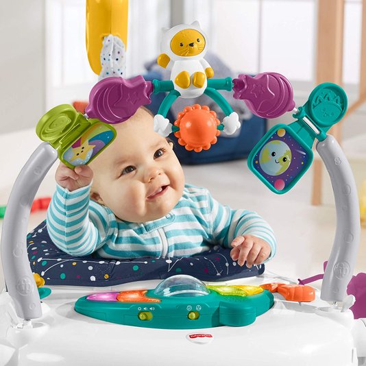 Cadeirinha Pula Pula Diversão no Espaço Assento Jumperoo Fisher-Price Mattel