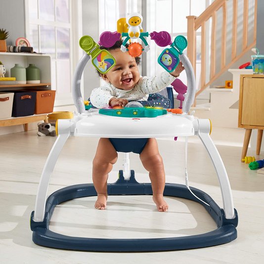 Cadeirinha Pula Pula Diversão no Espaço Assento Jumperoo Fisher-Price Mattel