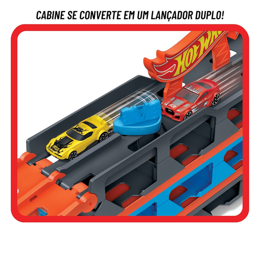 Caminhão Transportador e Pista de Corrida Speedway Hauler Hot Wheels Mattel 