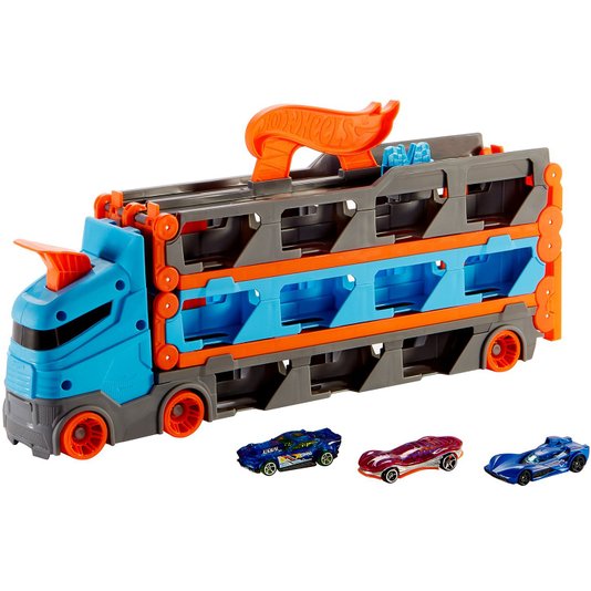 Caminhão Transportador e Pista de Corrida Speedway Hauler Hot Wheels Mattel 