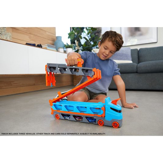 Caminhão Transportador e Pista de Corrida Speedway Hauler Hot Wheels Mattel 
