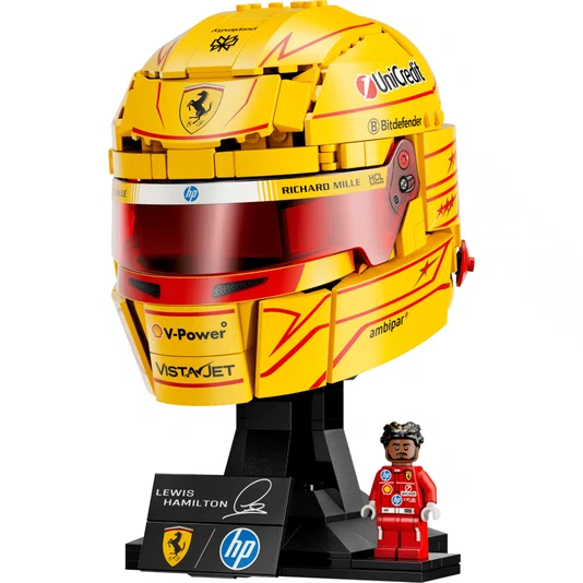 Capacete Scuderia Ferrari HP de Lewis Hamilton Editions Lego 