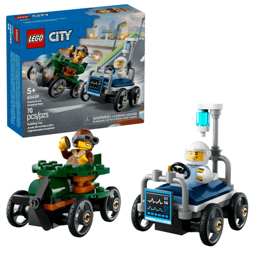Carro de Avião vs Cama de Hospital Lego City 