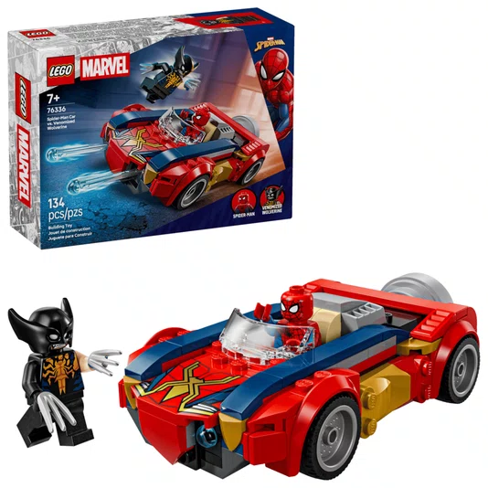 Carro do Homem Aranha vs. Wolverine Venomizado Lego Marvel
