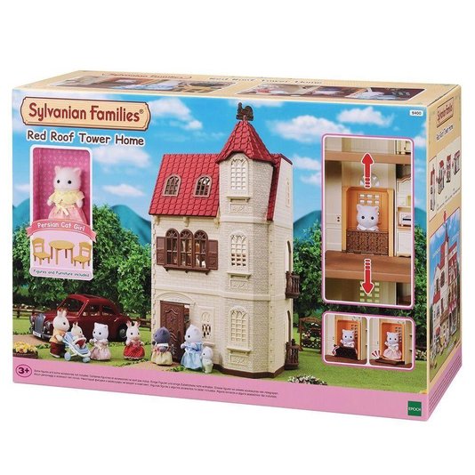 Casa com Torre e Telhado Vermelho Sylvanian Families Epoch