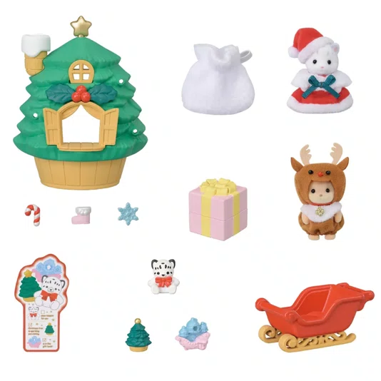 Casa Da Árvore De Natal da Bebê Mamãe Noel Sylvanian Families Epoch 