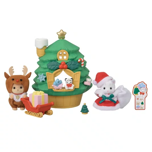 Casa Da Árvore De Natal da Bebê Mamãe Noel Sylvanian Families Epoch 