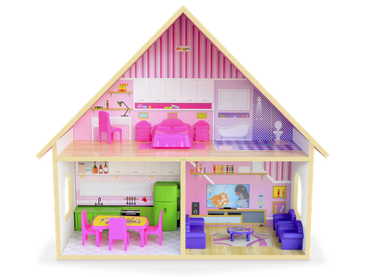 Casinha de Bonecas Sweet Home com Móveis Junges 