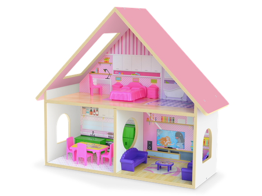 Casinha de Bonecas Sweet Home com Móveis Junges 