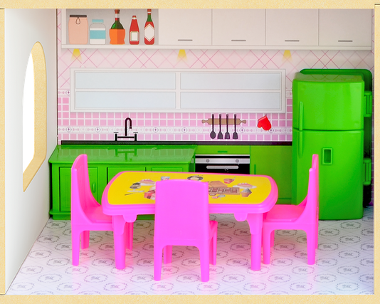Casinha de Bonecas Sweet Home com Móveis Junges 